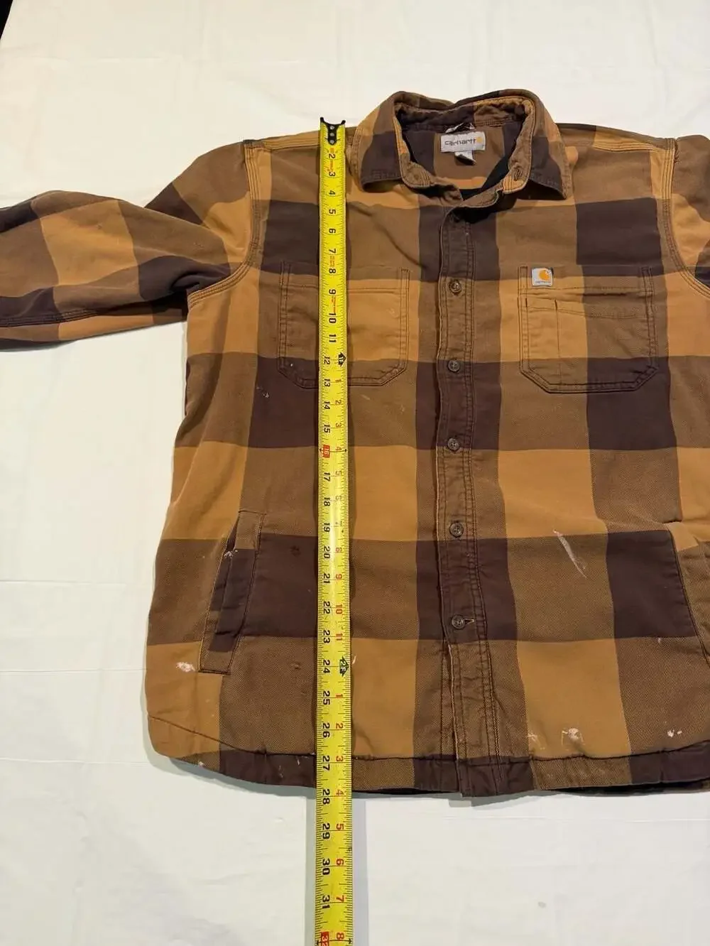Carhartt Hubbard Sherpa-Lined Plaid Shirt Jacket Size Large